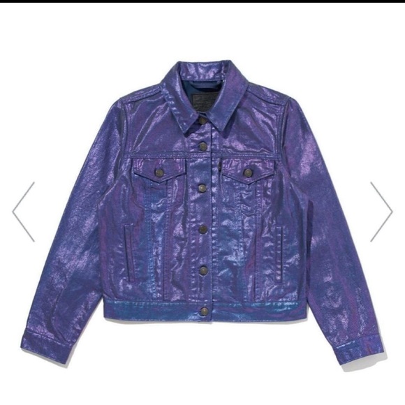 🔮NWT🔮 Levi’s Candy Coated Oil Slick Trucker Jacket Size Medium - Picture 6 of 9
